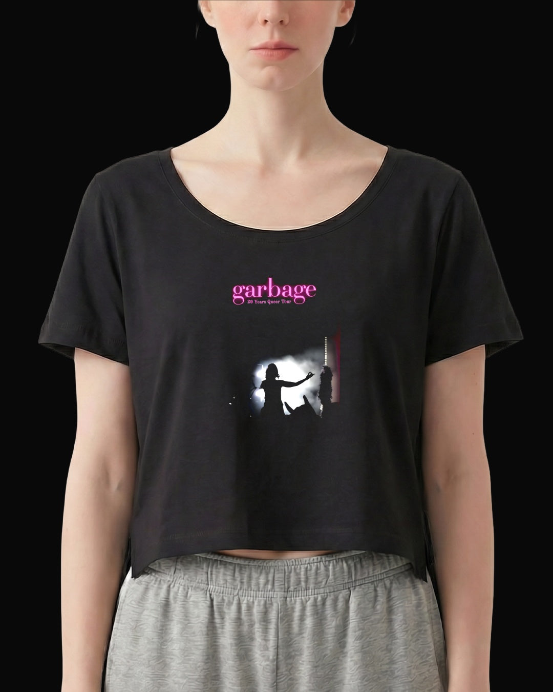 Garbage 20 Year Queer Tour Siyah Kadın Tişört