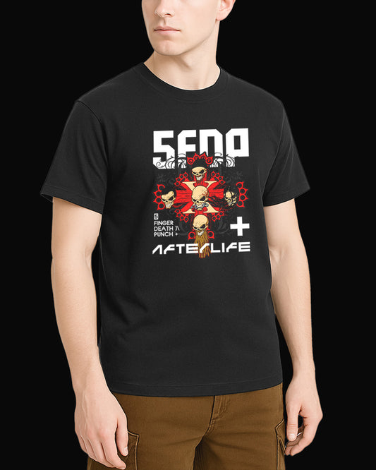 Five Finger Death Punch After Life Album Logo Siyah Tişört