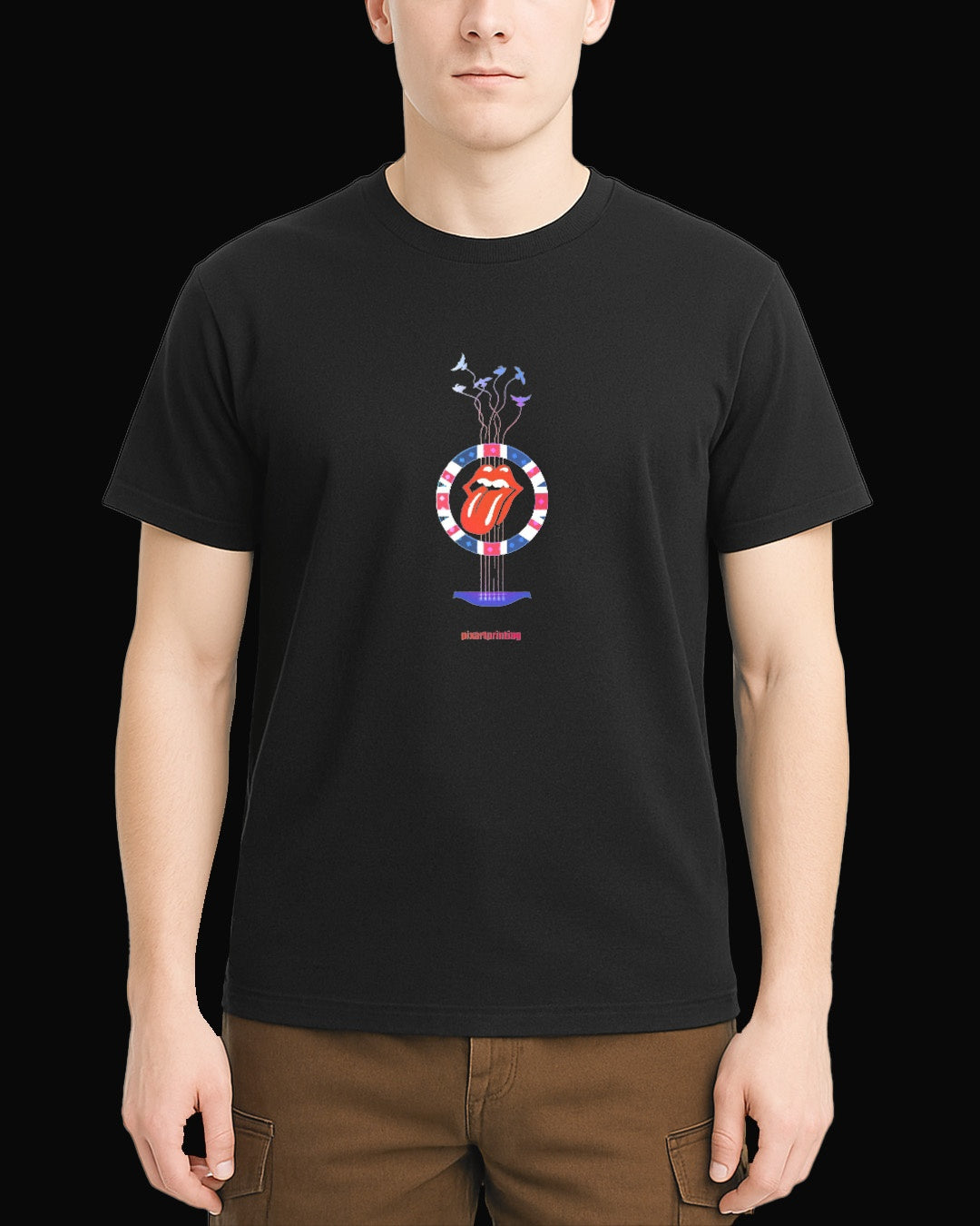 The Rolling Stones From the UK. Siyah Tişört