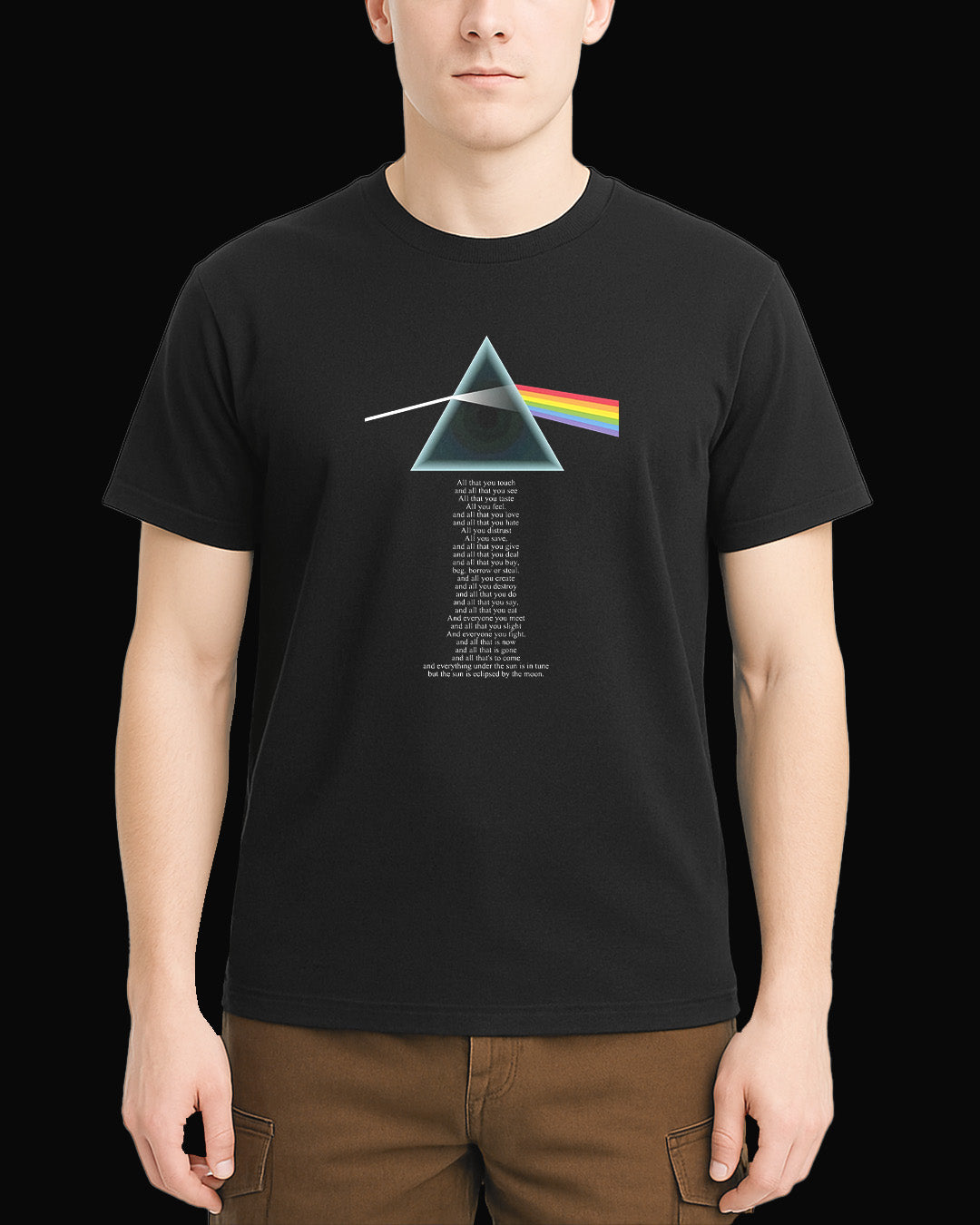 Pink Floyd Dark Side of the Moon Siyah Tişört V3