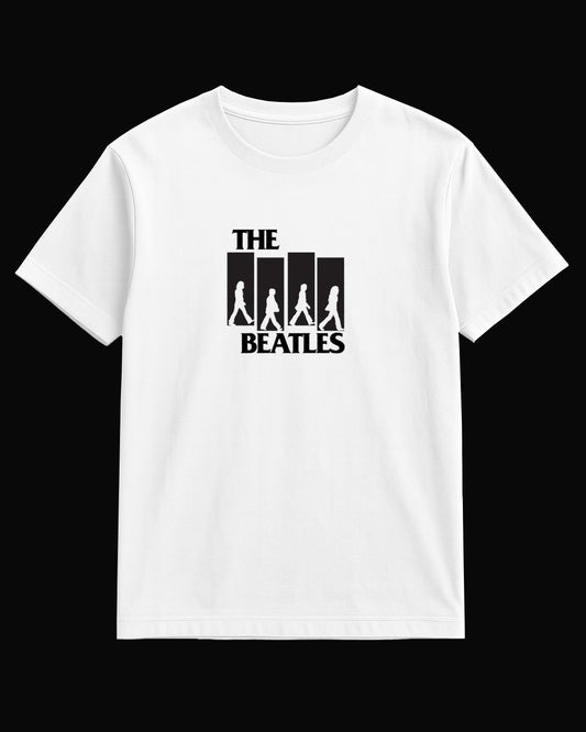 The Beatles Walking Beyaz Tişört