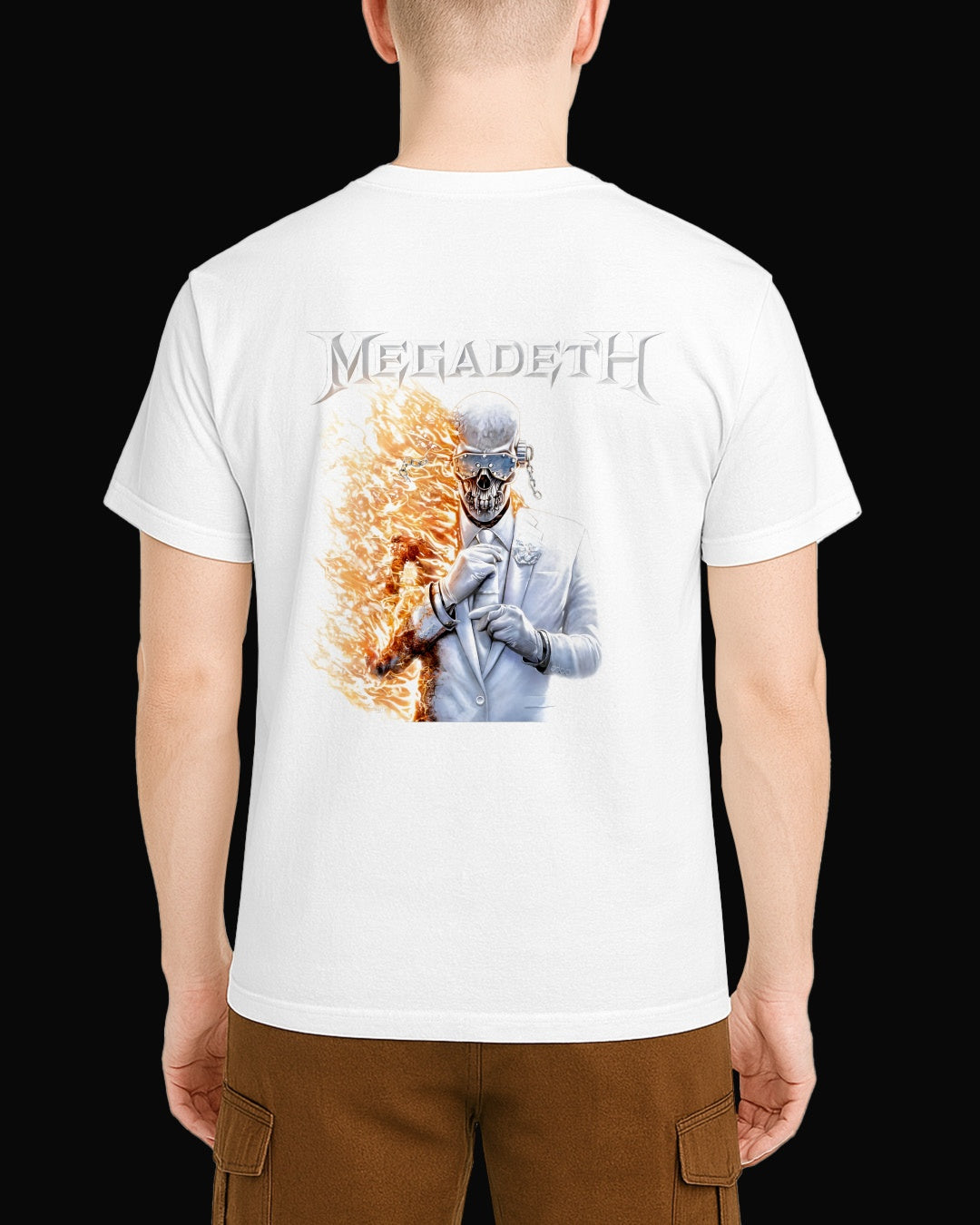 Megadeth 2026 ALBUM Sırt Baskılı Beyaz Tişört