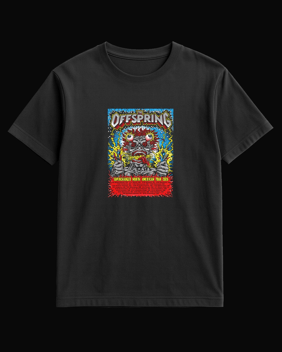 The Offspring Supercharged NA Tour 2026 Siyah Tişört