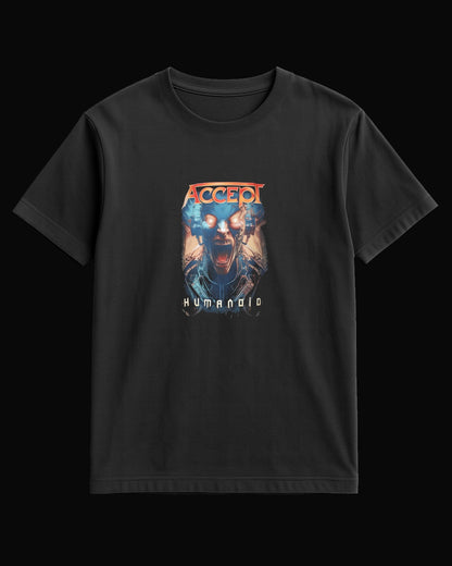 Accept Humanoid Siyah Tişört V3