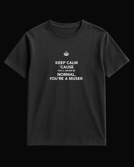 Muse Keep Calm Siyah Tişört