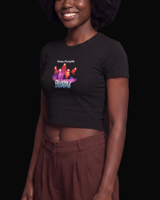 Deep Purple BURN Siyah Baby Tee Tişört