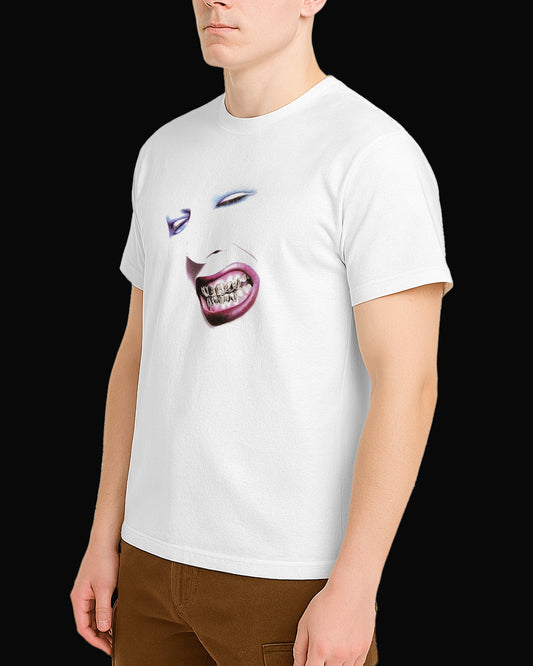 Marilyn Manson Make-up Logo Beyaz Tişört