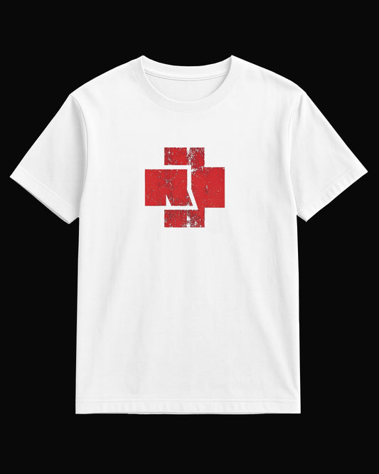 Rammstein R Logo Beyaz Tişört