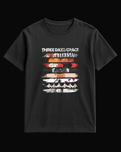 Three Days Grace Album Covers Siyah Tişört