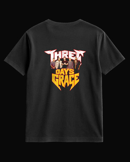 Three Days Grace Grup Logo Sırt Baskılı Siyah Tişört