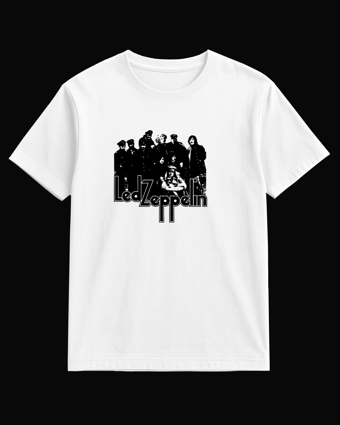 Led Zeppelin Grup Logo Beyaz Tişört V2