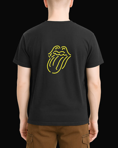 The Rolling Stones It's Only Rock 'N' Roll Sırt Baskılı Siyah Tişört