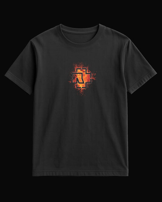 Rammstein R Logo Siyah Tişört V3