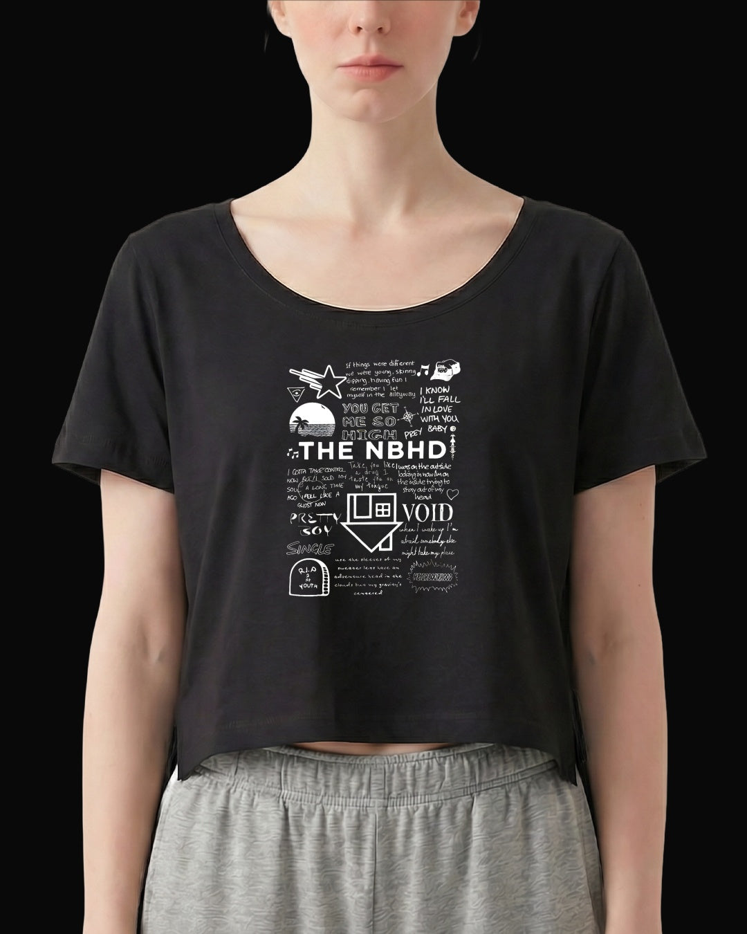 The Neighbourhood Void Kadın Siyah Tişört