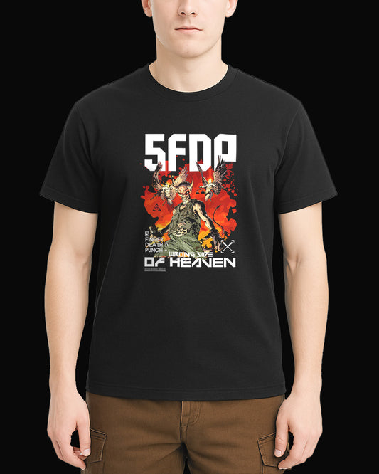 Five Finger Death Punch Wrong Side of Heaven Siyah Tişört