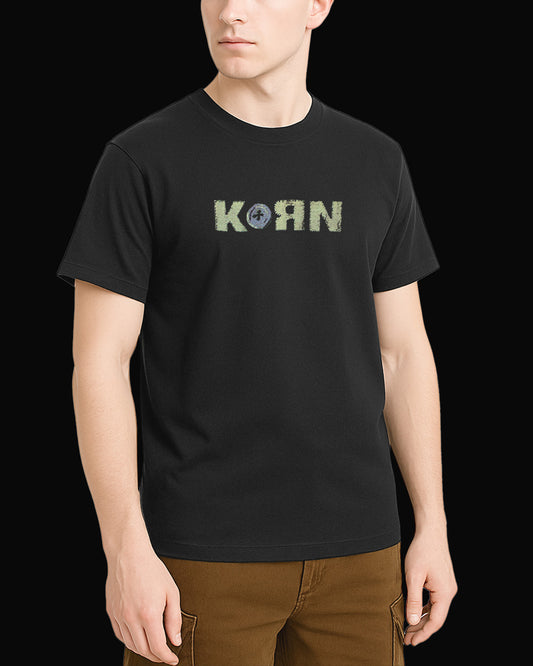 Korn Grup Logo Siyah Tişört