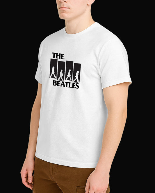 The Beatles Walking Beyaz Tişört