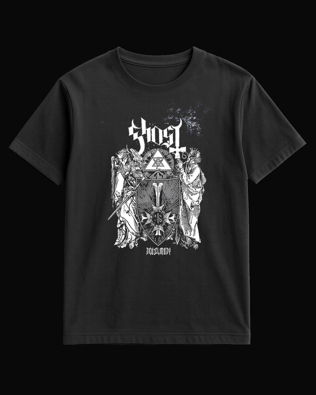 Ghost Angel of Triangle Siyah Tişört