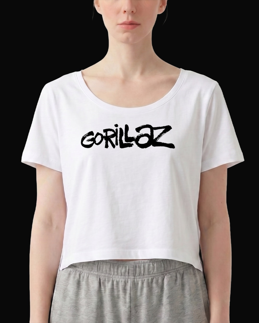 Gorillaz Grup Logo Beyaz Kadın Tişört V2