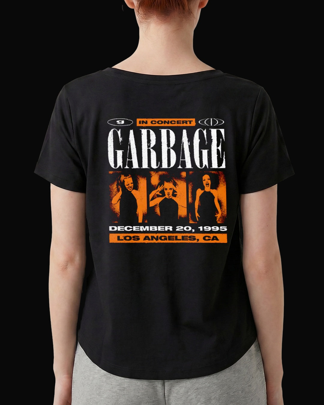Garbage December 1995 Sırt Baskılı Siyah Tişört