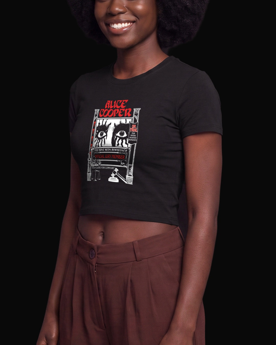 Alice Cooper Too Close For Comfort Siyah Baby Tee Tişört V2