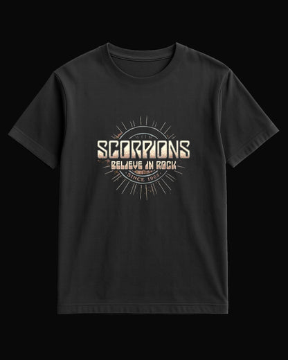 Scorpions Believe In Rock Siyah Tişört