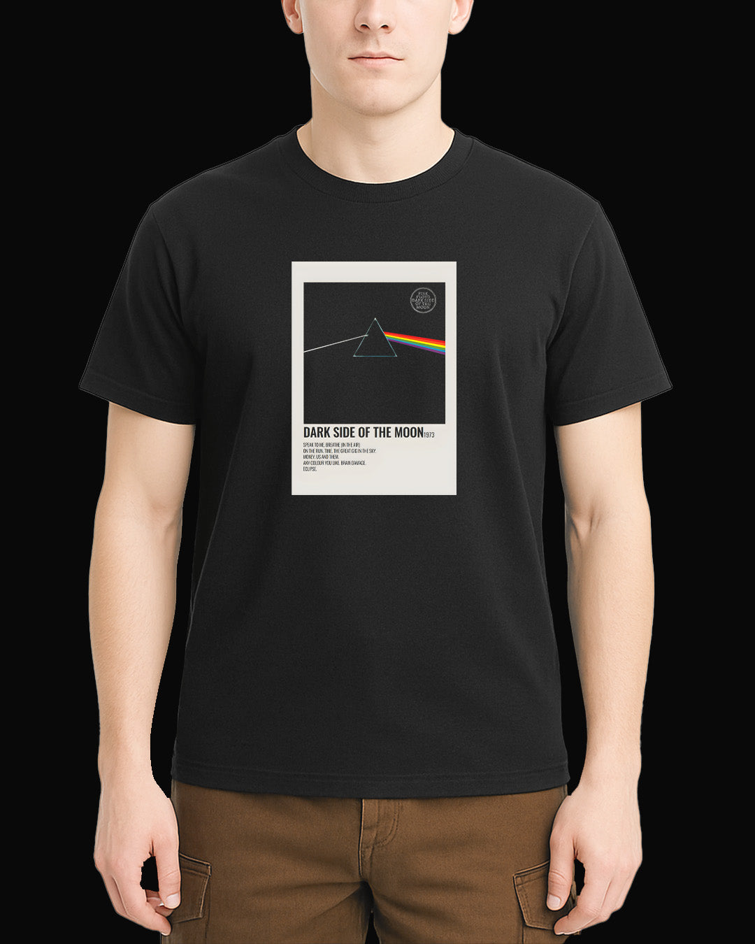 Pink Floyd Dark Side of the Moon Siyah Tişört V4