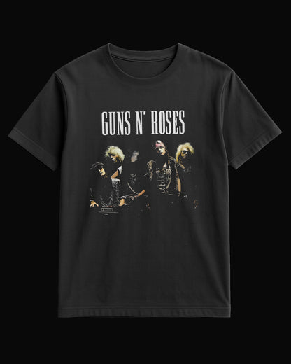 Guns N' Roses Grup Logo Siyah Tişört