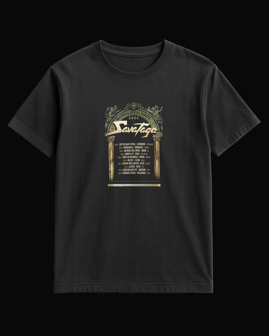 Savatage Madness Reign Europe 2025 Tour Siyah Tişört