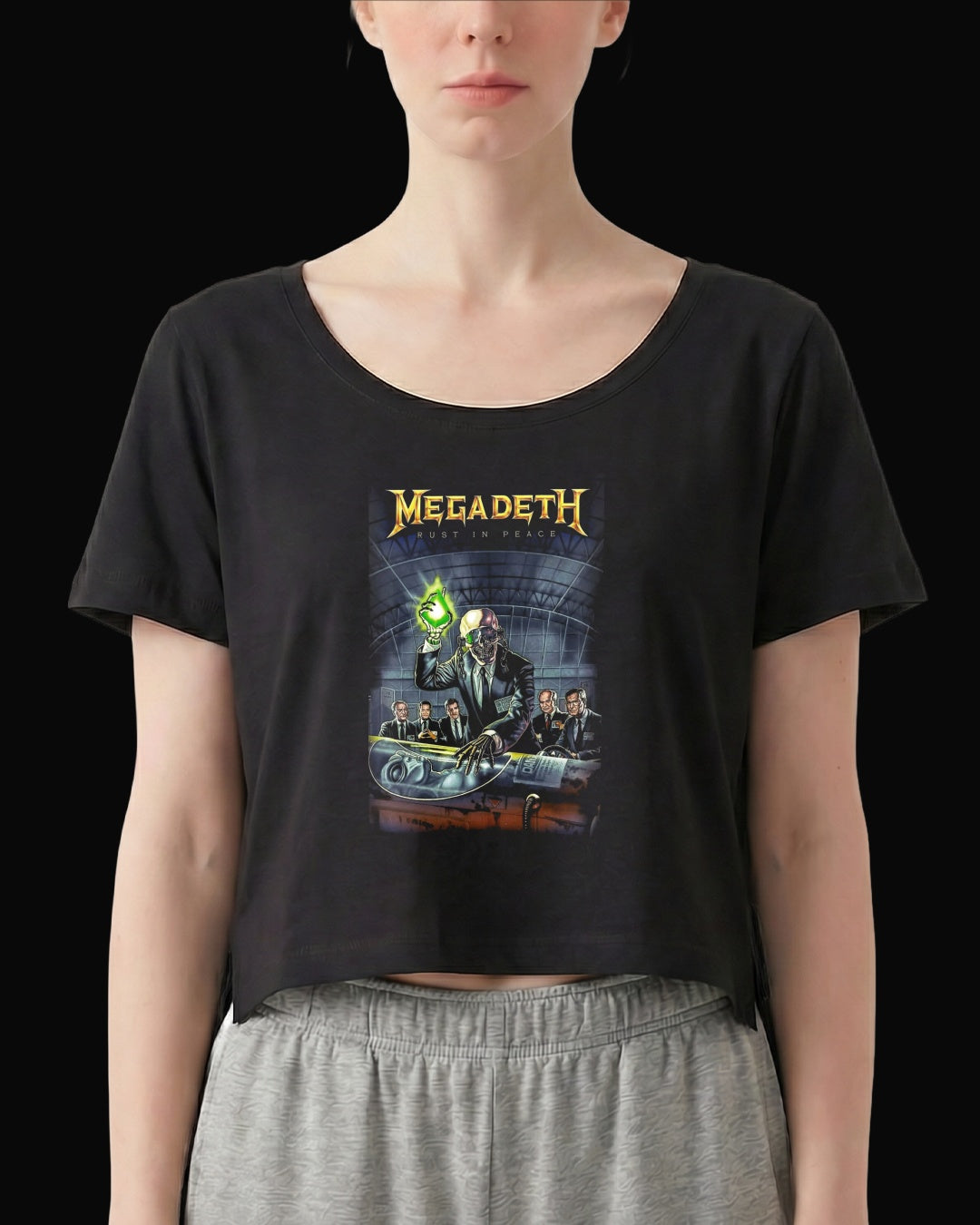 Megadeth Rust In Peace-3 Siyah Kadın Tişört