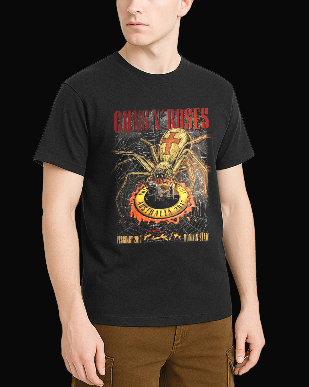 Guns N' Roses Spider Bullet Siyah Tişört