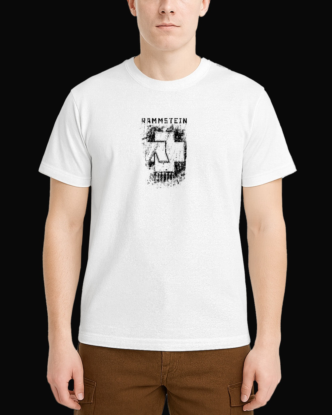 Rammstein R Logo Beyaz Tişört V2