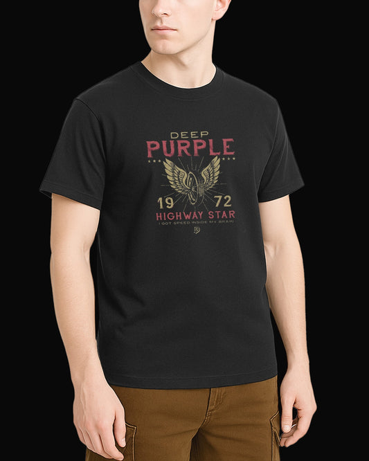 Deep Purple Highway Star 1972 Siyah Tişört