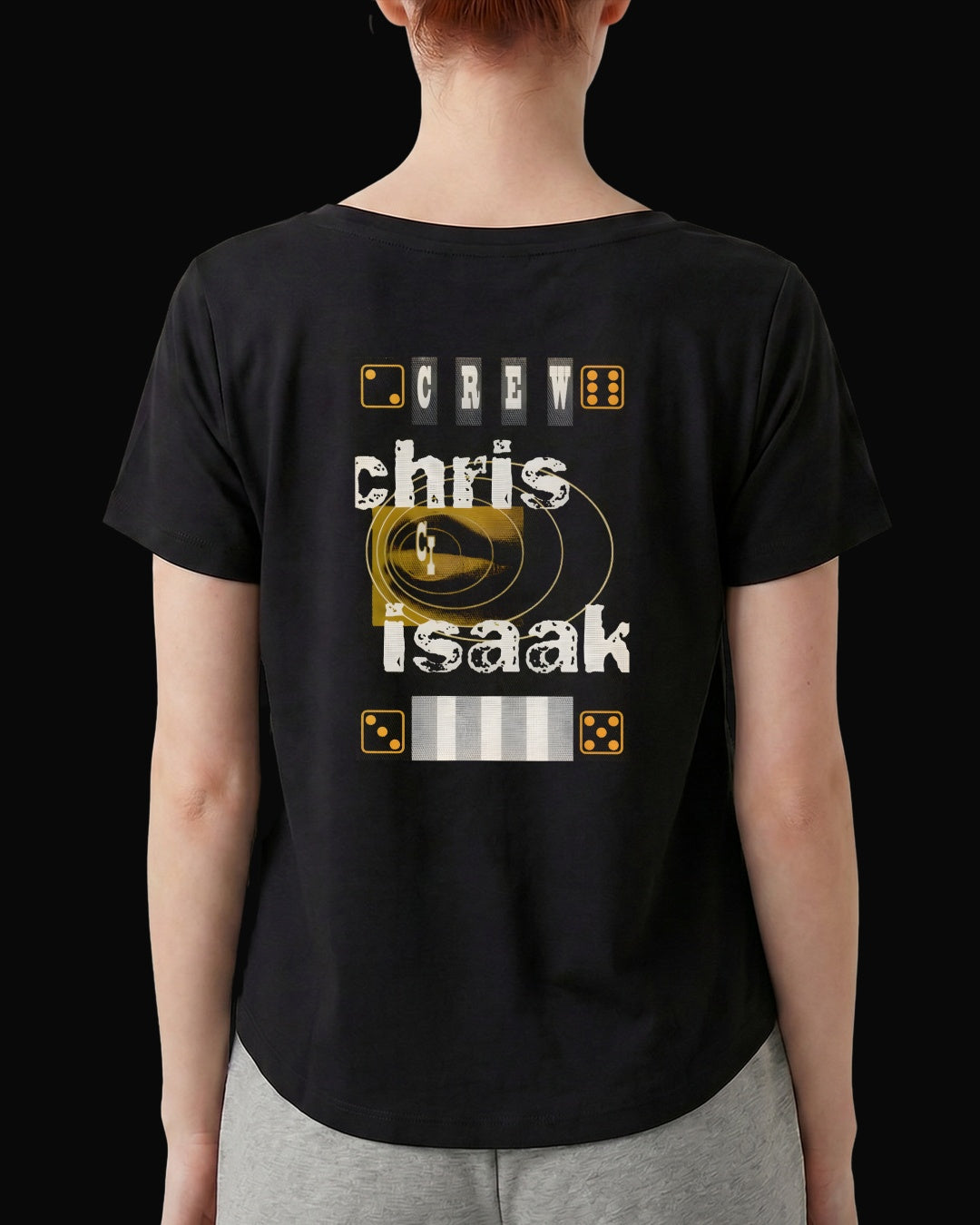 Chris Isaak DICE Crew Siyah Kadın Tişört