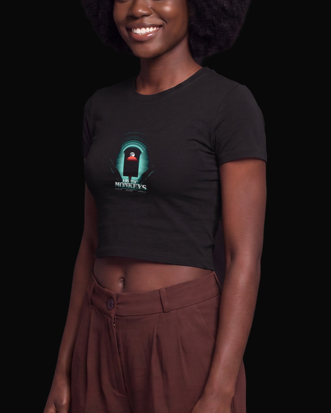 Arctic Monkeys Keyhole to Moon Siyah Baby Tee Tişört