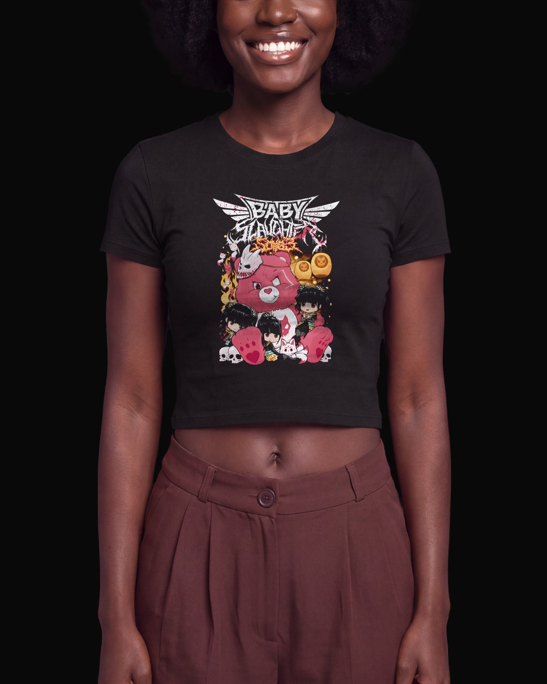 Babymetal Plushy Bear Siyah Baby Tee Tişört
