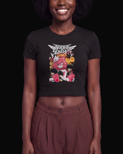 Babymetal Plushy Bear Siyah Baby Tee Tişört