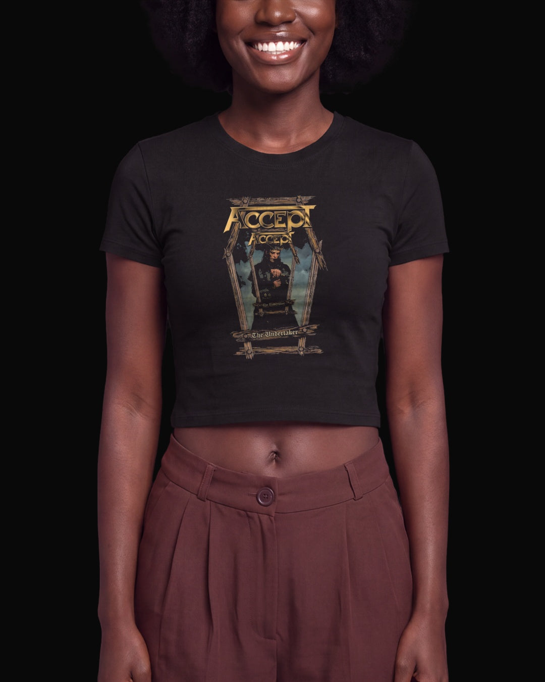 Accept The Undertaker Siyah Baby Tee Tişört