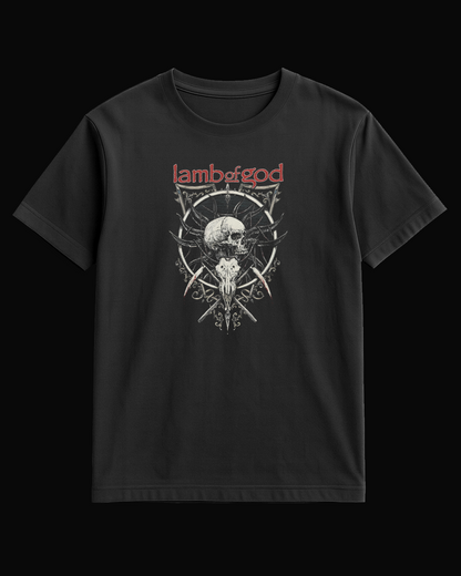 Lamb Of God Skull And Bone Siyah Tişört