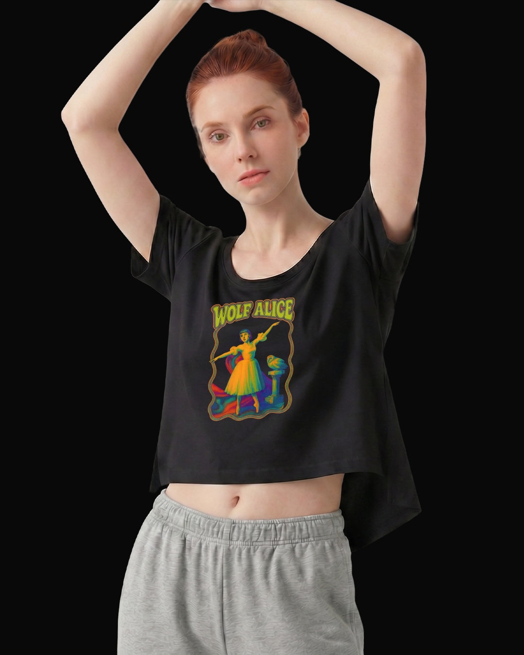 Wolf Alice White Swan Siyah Kadın Tişört