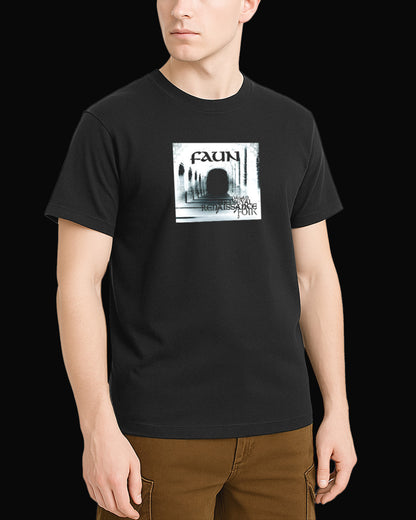 Faun Renaissance Siyah Tişört