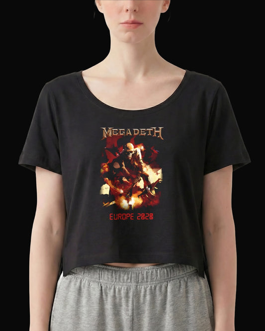 Megadeth Europe 2020 Siyah Kadın Tişört