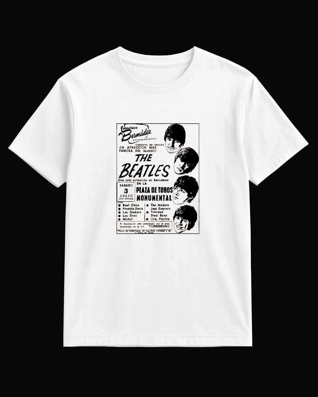 The Beatles Plaza De Toros Concert Beyaz Tişört