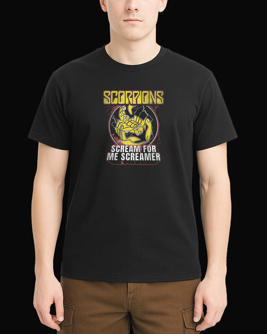 Scorpions Scream For Me Screamer Siyah Tişört