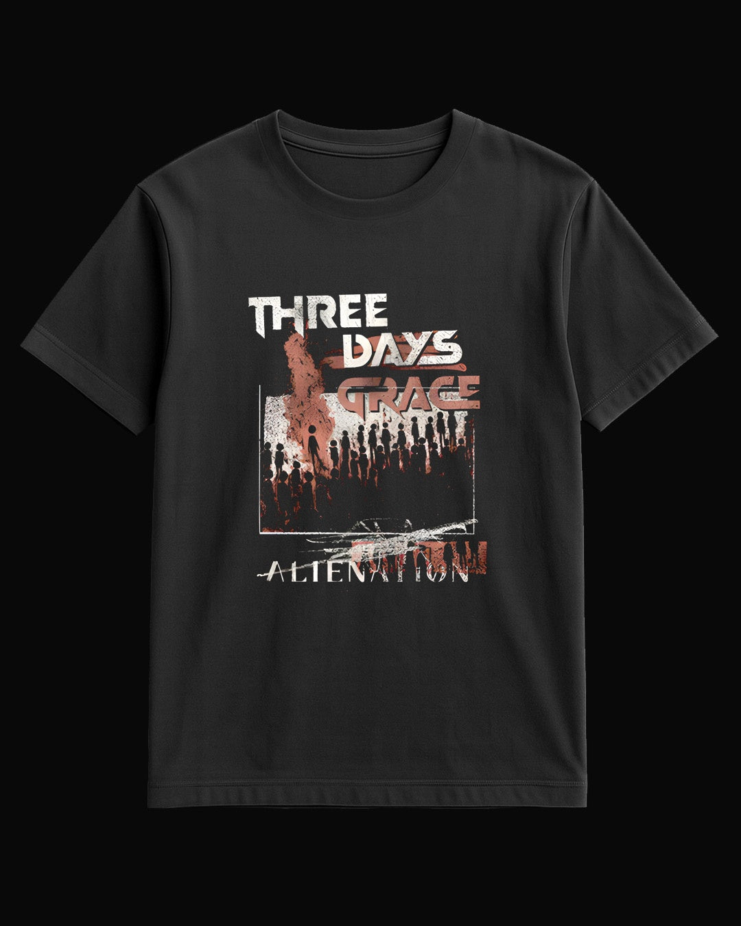 Three Days Grace Alienation Siyah Tişört V2