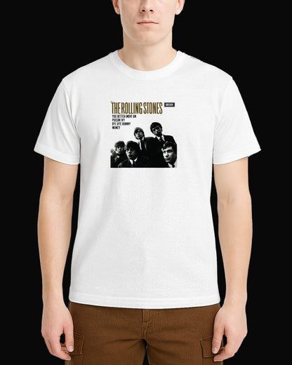 The Rolling Stones Grup Logo Beyaz Tişört V6
