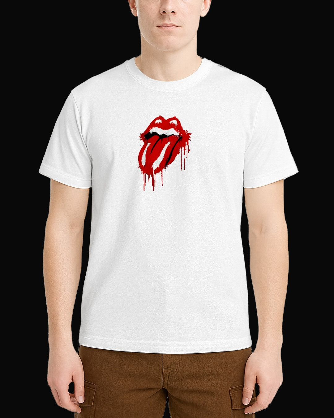 The Rolling Stones Melted Tongue Beyaz Tişört
