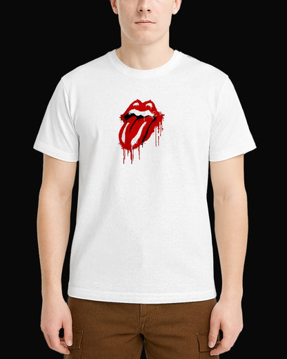 The Rolling Stones Melted Tongue Beyaz Tişört
