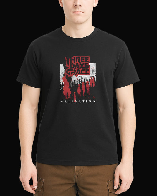 Three Days Grace Alienation Siyah Tişört