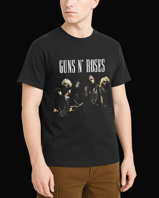 Guns N' Roses Grup Logo Siyah Tişört